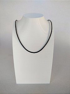 Colar de Couro Sintético 45cm + Extensor