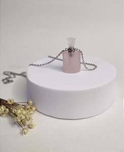 Colar Difusor de Quartzo Rosa – Amor, Harmonia e Equilíbrio Emocional