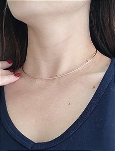 Choker Banho Ouro 18K