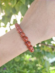 Pulseira Esfera 8mm Jaspe vermelho - Força, Determinação e Vitalidade