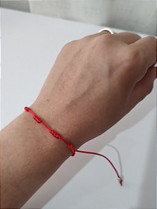 Pulseira Vermelha 7 Nós – Proteção, Fé e Boas Energias