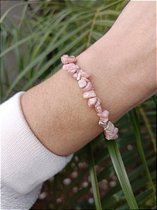 Pulseira Cascalho Rodocrosita - Amor-Próprio, Cura Emocional e Acolhimento