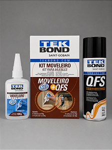 Kit Moveleiro tekbond Tek bond GEL 100ml + Acelerador Qfs 200ml