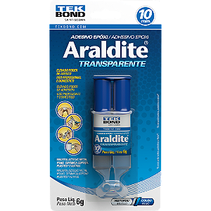 Cola Epóxi Araldite trasparente TekBond 6g Seringa