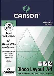 BLOCO LAYOUT 120g A4  C/ 50F CANSON