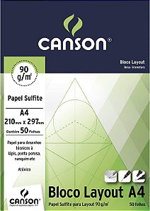 BLOCO LAYOUT  90G A4 50F CANSON