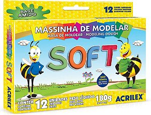 MASSA MODELAR SOFT C/ 12 ACRILEX