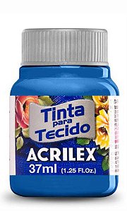TINTA TECIDO ACRILEX 37ML - 501 AZUL TURQUESA