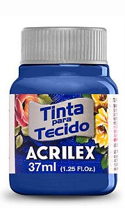 TINTA TECIDO ACRILEX 37ML - 502 AZUL COBALTO