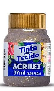 TINTA TECIDO GLITTER ACRILEX 37ML - 209 OURO