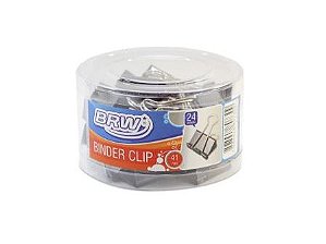 CLIPES PARA PAPEL BINDER 40MM  PRETO C/ 24 UND BRW