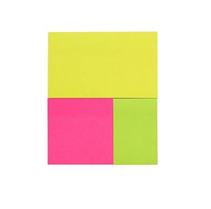 BLOCO ADESIVO MAXPRINT SORTIDO NEON 3 CORES