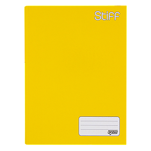 CADERNO BROCHURA UNIV 96FLS STIFF AMARELO  JANDAIA