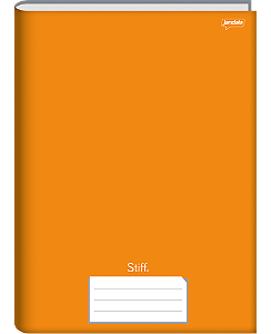 CADERNO BROCHURA UNIV 96FLS STIFF LARANJA  JANDAIA