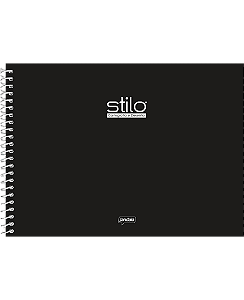 CADERNO CARTOGRAFIA 275X200MM 80FLS STILO PRETO  JANDAIA