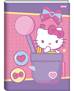 CADERNO BROCHURA 1/4 80FLS  HELLO KITTY JANDAIA