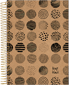 CADERNO UNIVERSITIARIO 1M 80FLS KRAFT BLACK JANDAIA