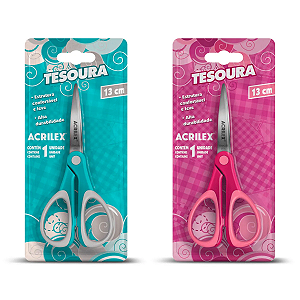 TESOURA MULTIUSO 13CM ACRILEX