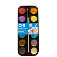 AQUARELA METALICA C/12 CORES CIS