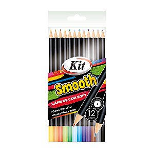 LAPIS DE COR 12 CORES SMOOTH KIT