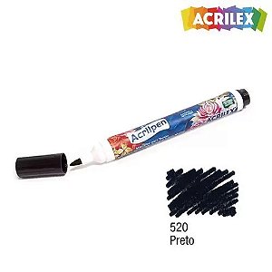 CANETA ACRILPEN COR PRETO ACRILEX