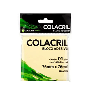 BLOCO ADES AMARELO 76x76 MM 100 FLS