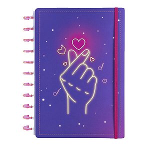 CADERNO REPOSICIONÁVEL DISKO FINGER HEART M