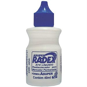 TINTA MARCADOR PERMANENTE REABASTECEDOR 40ML AZUL RADEX