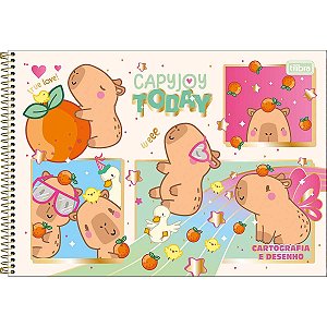 CADERNO CARTOGRAFIA E DESENHO CAPIVARA 80F TILIBRA