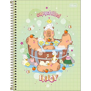 CADERNO UNIVERSITÁRIO CAPIVARA 1M 80F TILIBRA