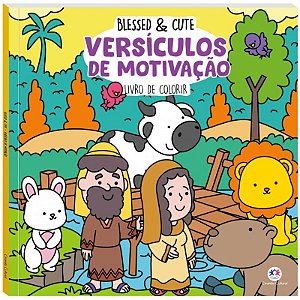 Livro de Colorir Blessed e Cute Versiculos de Motivacao