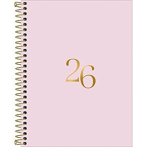 AGENDA EXECUTIVA ESPIRAL DIÁRIA 17,7 X 24 CM VANILLA 2026