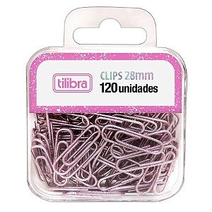 CLIPS 28MM GLITTER COM 120UND TILIBRA