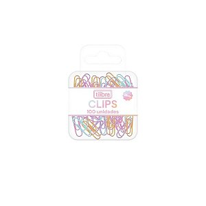 CLIPS 28MM PASTEL COM 100 UND TILIBRA