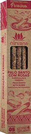 Incenso Nirvana Premium - Palo Santo com Rosas