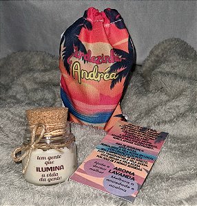 10 Kits Velas perfumadas com saquinhos personalizados