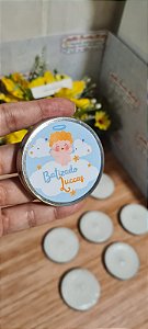 20 Velas nas latinhas 5cm Tema Batizado