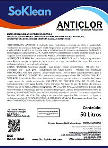 ANTICLOR NEUTRALIZADOR DE CLORO TEXTIL 50 LITROS LAVANDERIA PROFISSIONAL - SOKLEAN