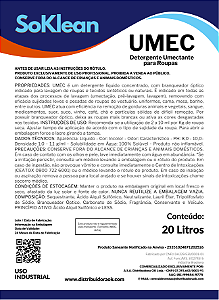 UMEC DETERGENTE TEXTIL 20 LITROS LAVANDERIA PROFISSIONAL - SOKLEAN