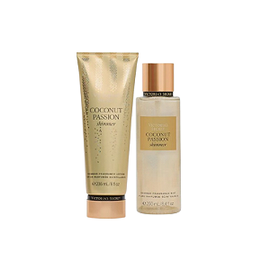 Kit Shimmer Body Splash 250ml + Creme Hidratante Coconut Passion 236ml Victoria's Secret