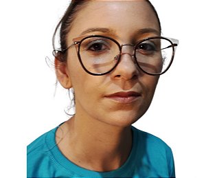 Armação para óculos de Grau redondo gatinho Luana