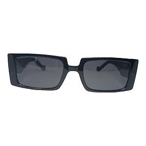 Óculos de Sol Feminino Acetato Retangular com Aplique Bari