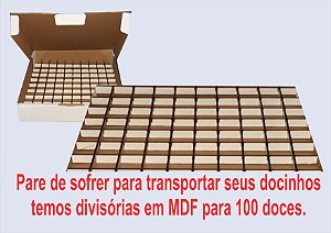 Divisórias em MDF para 100 doces pacote com 5 unidades