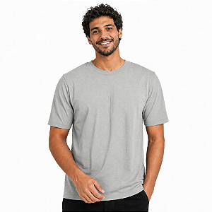 Camiseta Básica Cinza Mescla