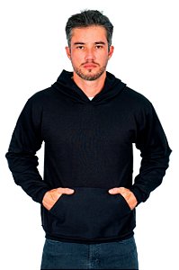 Blusa de Moletom Canguru Preta
