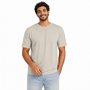 Camiseta Básica Cinza Claro