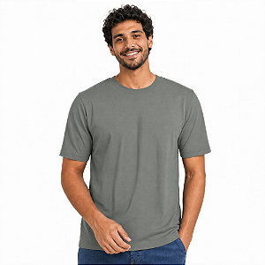 Camiseta Básica Cinza Chumbo