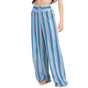 Calça Saída De Praia Canga Piscina Crochê Moda Praia Ajuste
