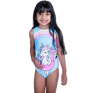 Maiô Infantil Estampa Localizada Meninas Body Proteção UV