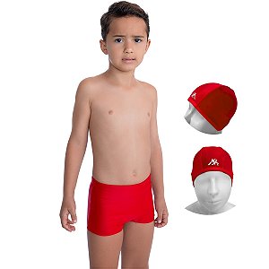 Kit Infantil Sunga Boxer Proteção Solar Uv 50 Cadarço Lisa Basica 2025